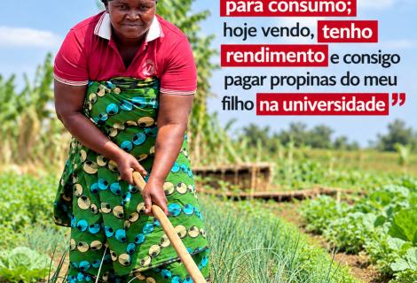 “Antes, a minha produção era apenas para consumo; hoje vendo, tenho rendimento e consigo apoiar o meu filho na universidade"
