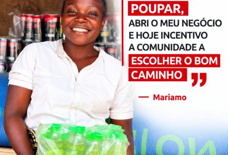 “Antes do projecto, eu só trabalhava na machamba. Queria melhorar a vida da minha família, mas não sabia por onde começar. A formação ensinou-me como iniciar um negócio e onde conseguir dinheiro para investir”